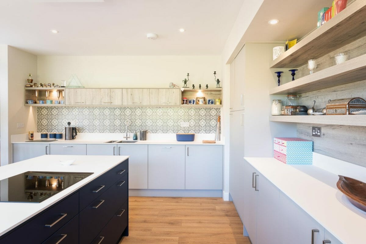 Dark Blue Kitchen Devon