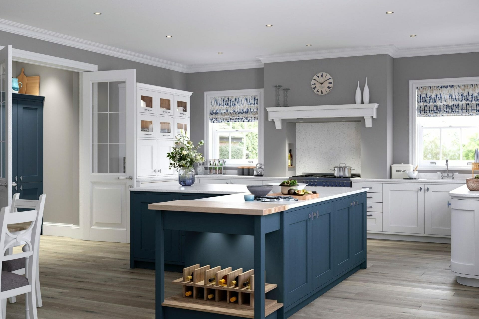 Dark Blue Classic Kitchen