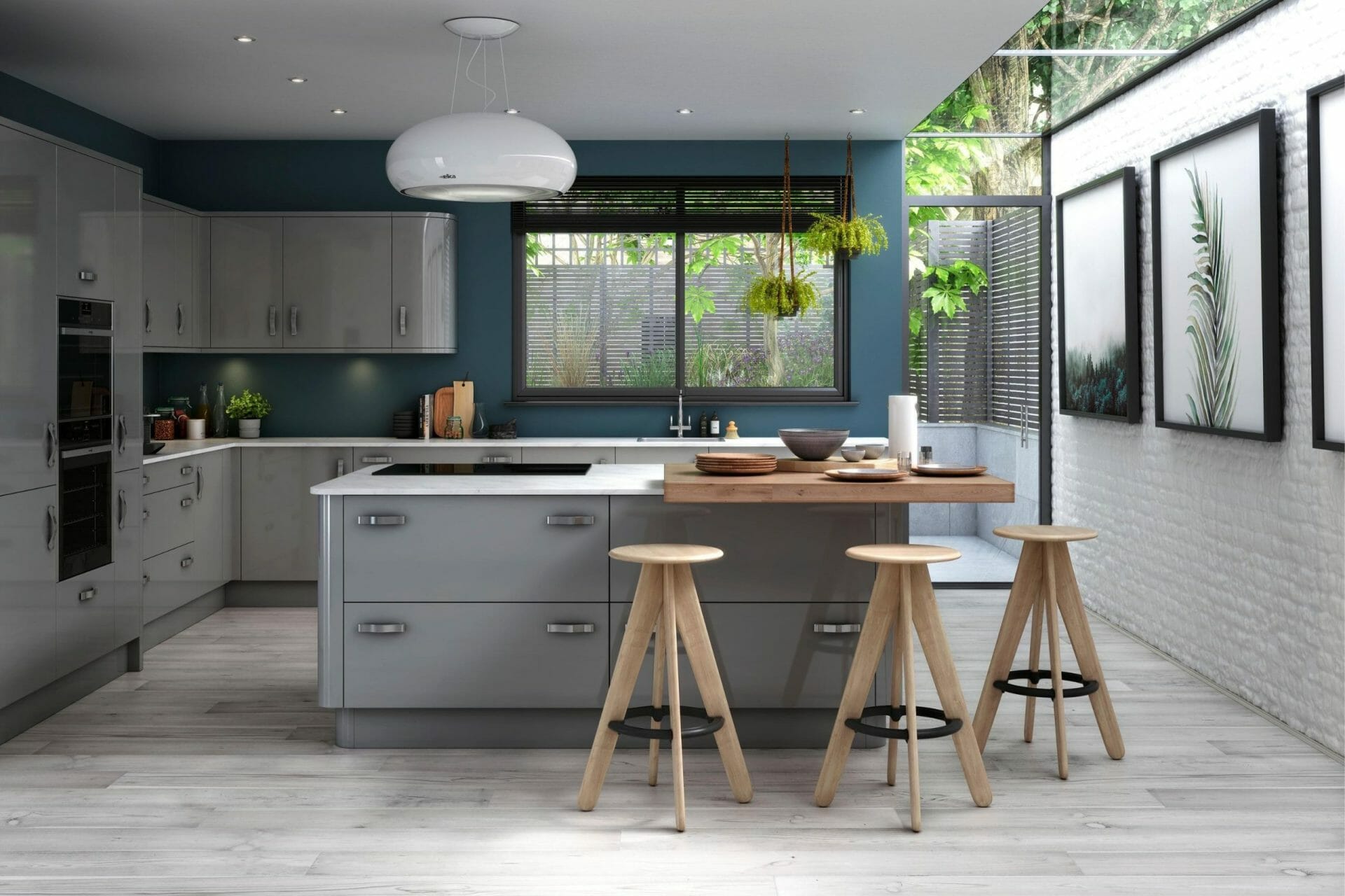 Modern kitchen rounded corners